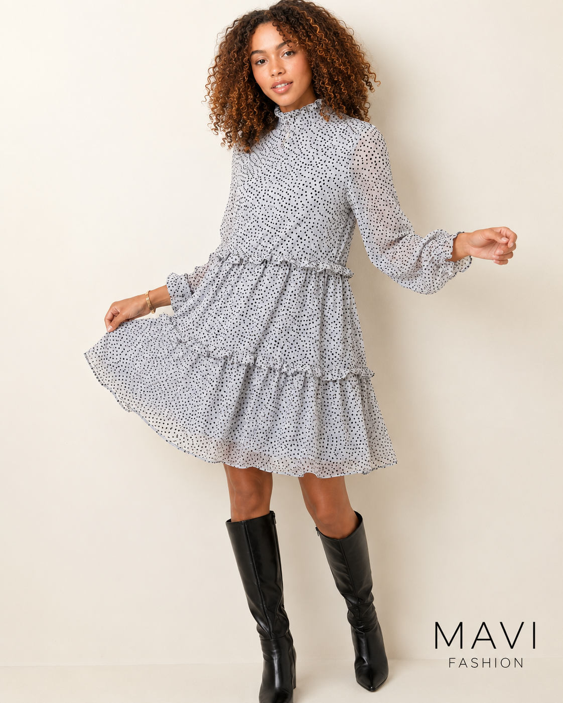MAVI Fashion – Midi Jurk met Ruches