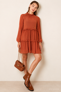 MAVI Fashion – Midi Jurk met Gelaagde Plooien