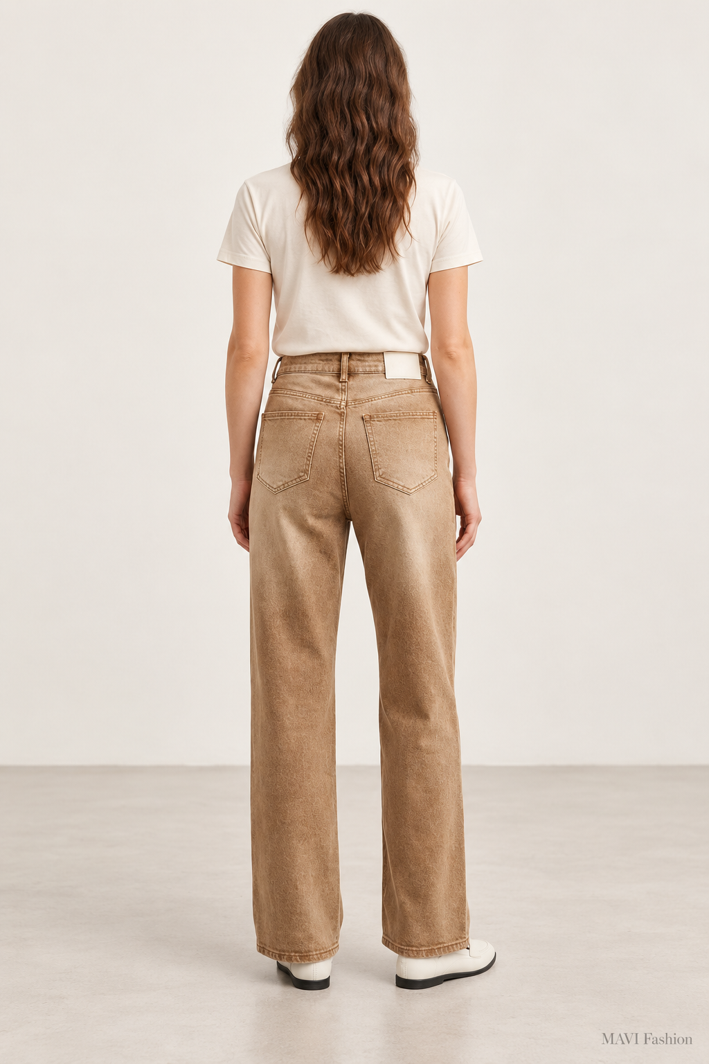 Wide Leg jeans bruin