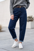Mom Fit jeans met bijpassende riem