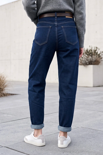 Mom Fit jeans met bijpassende riem